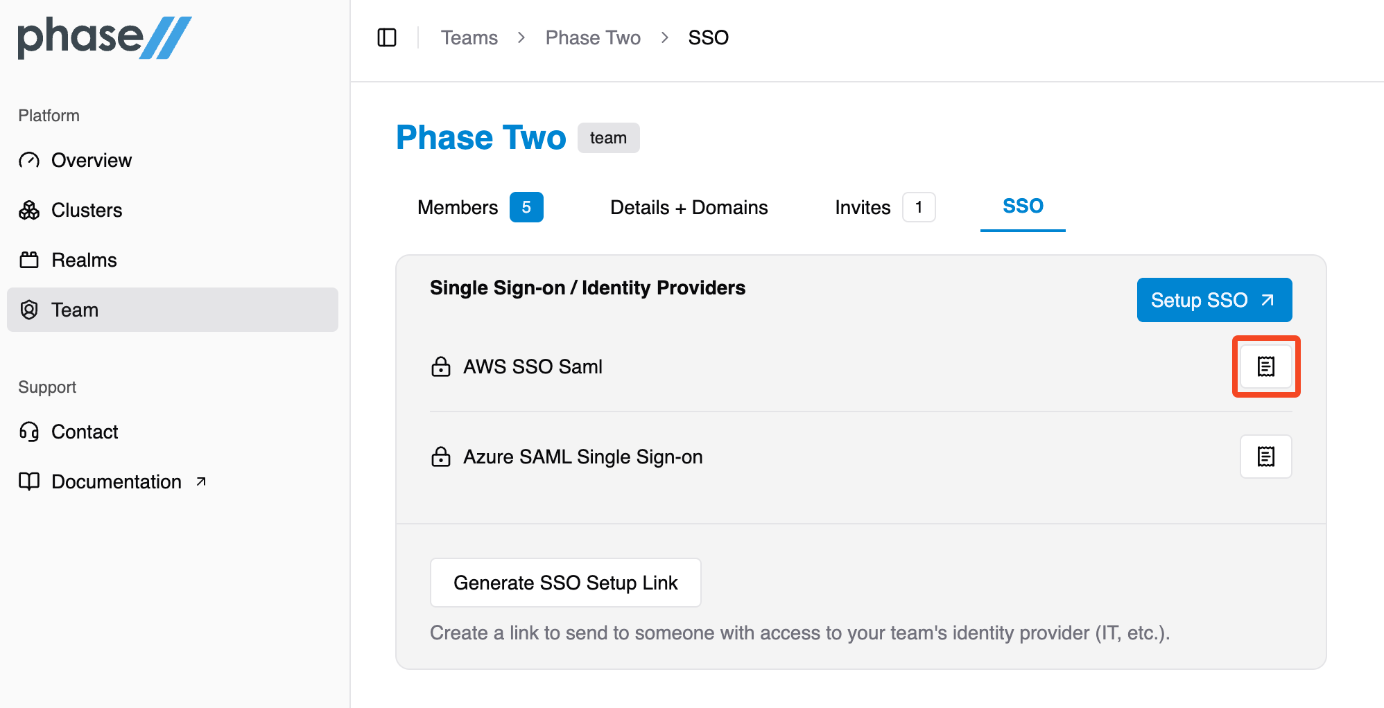 Phase Two Team SSO Full Representation